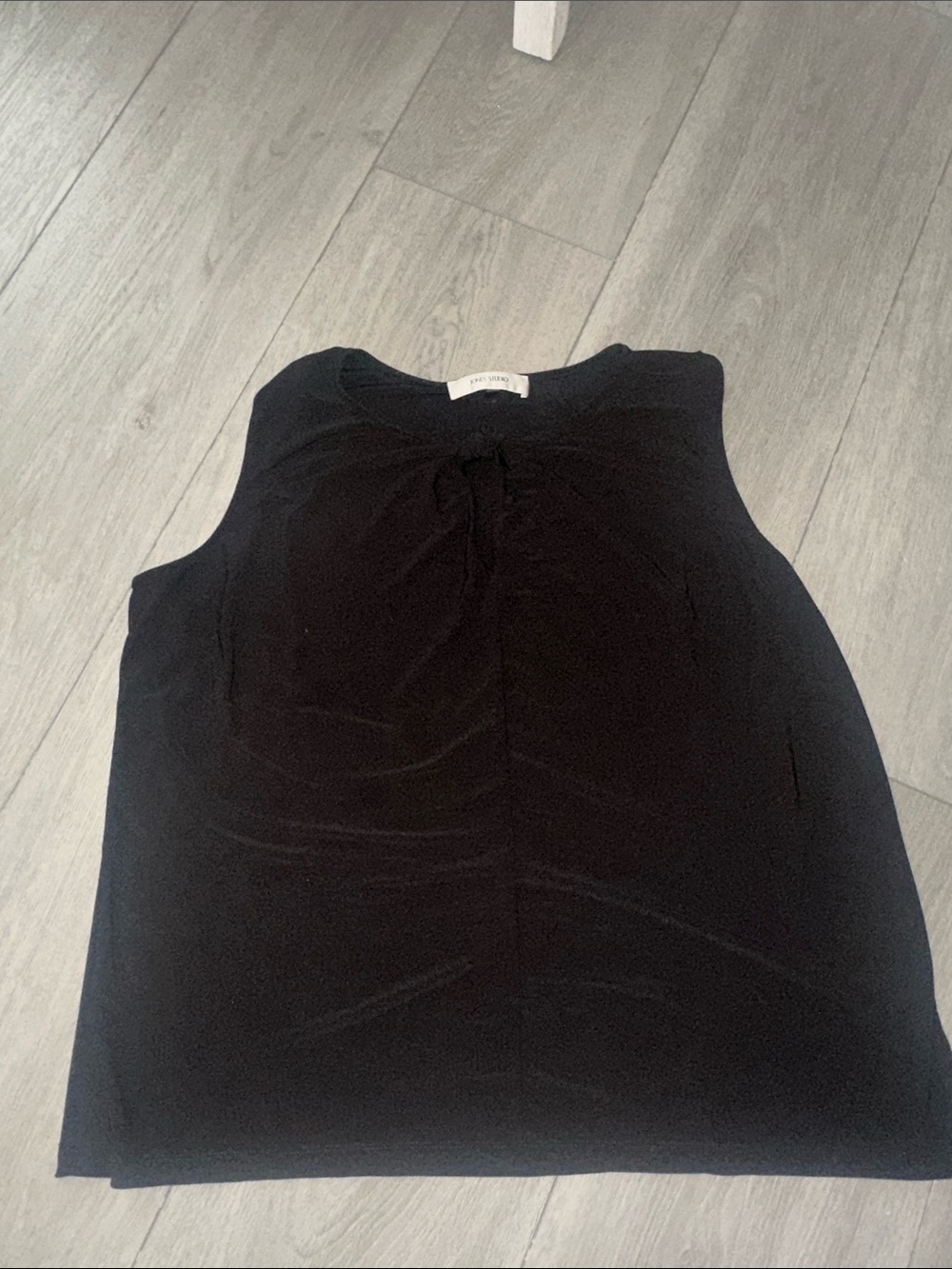 Jones Studio Black Knot-Front Sleeveless Top size X1